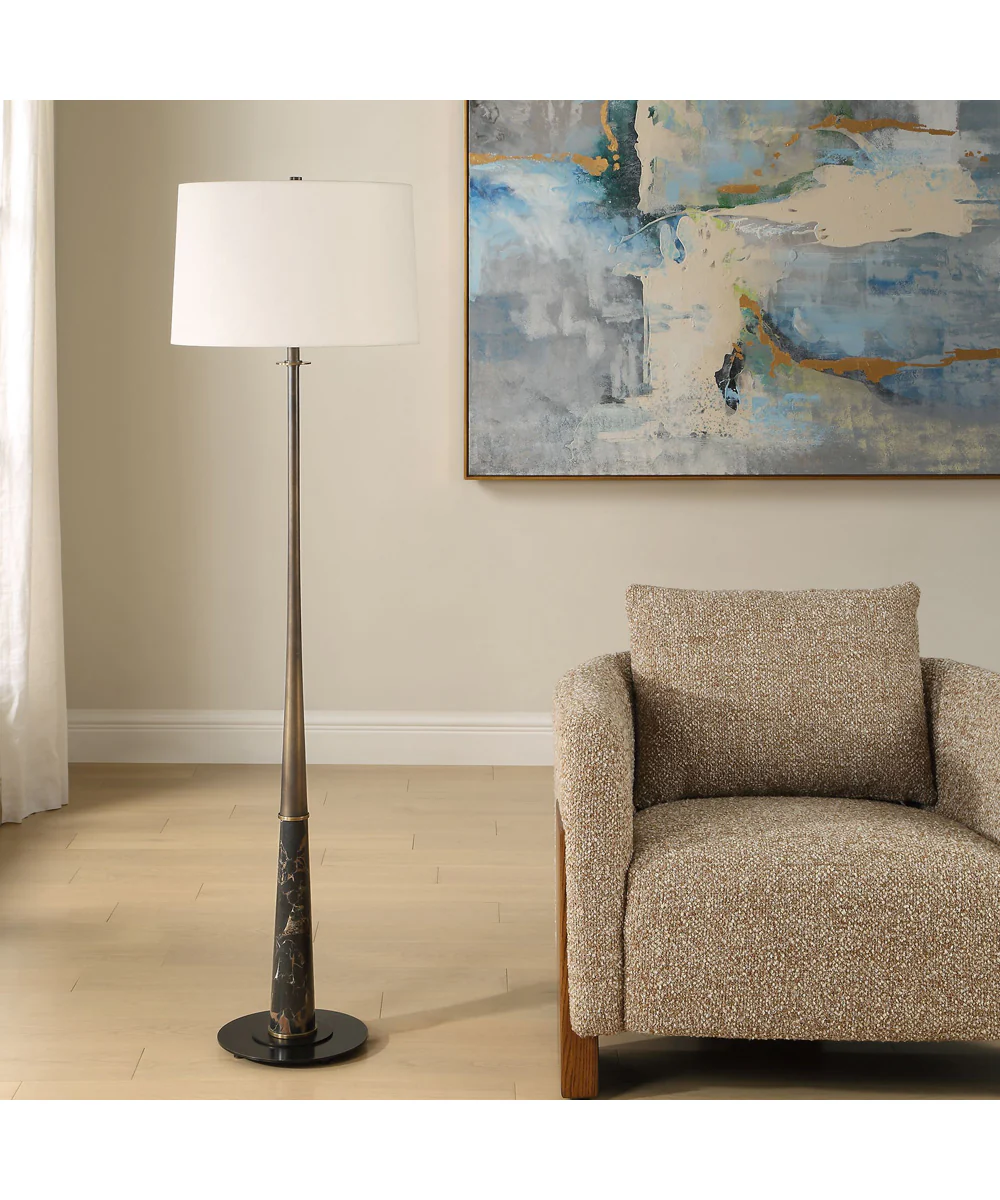 Tallarico Brass & Marble Floor Lamp - Image 3