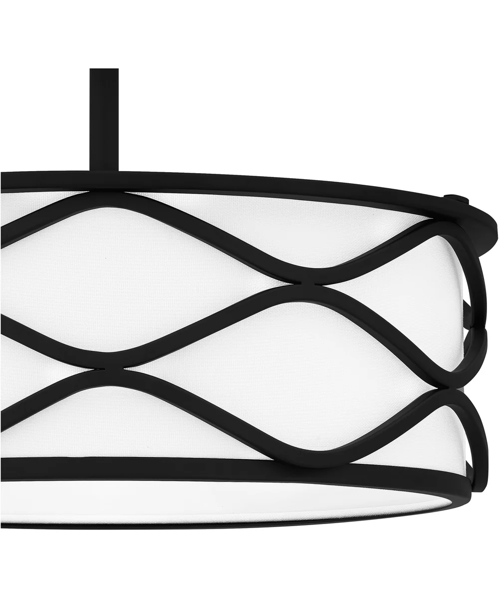 Tallow 3-light Semi Flush Mount Matte Black - Image 6