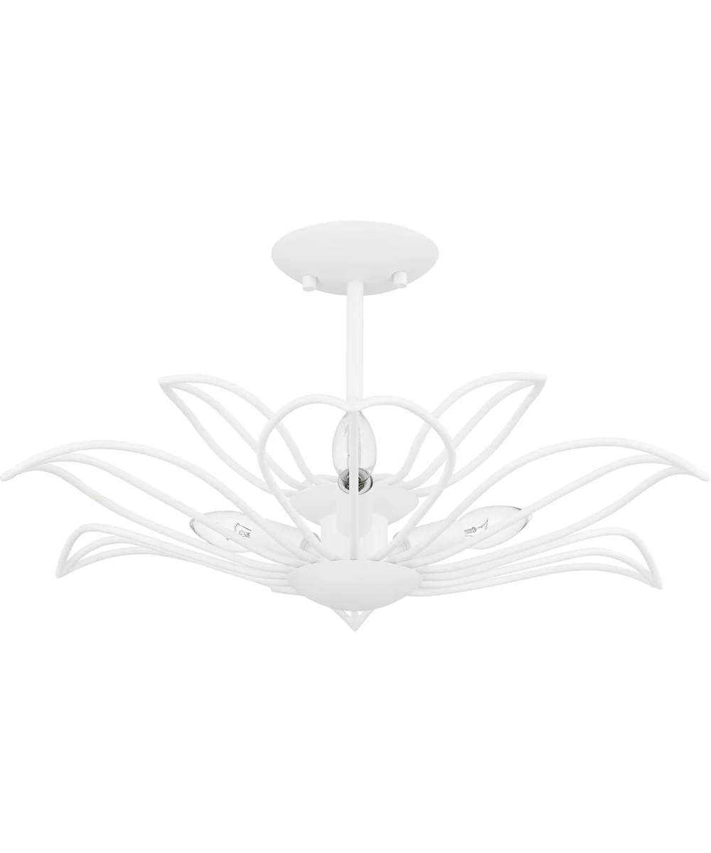 Tallulah Extra Large 3-light Semi Flush Mount Sand White - Image 2