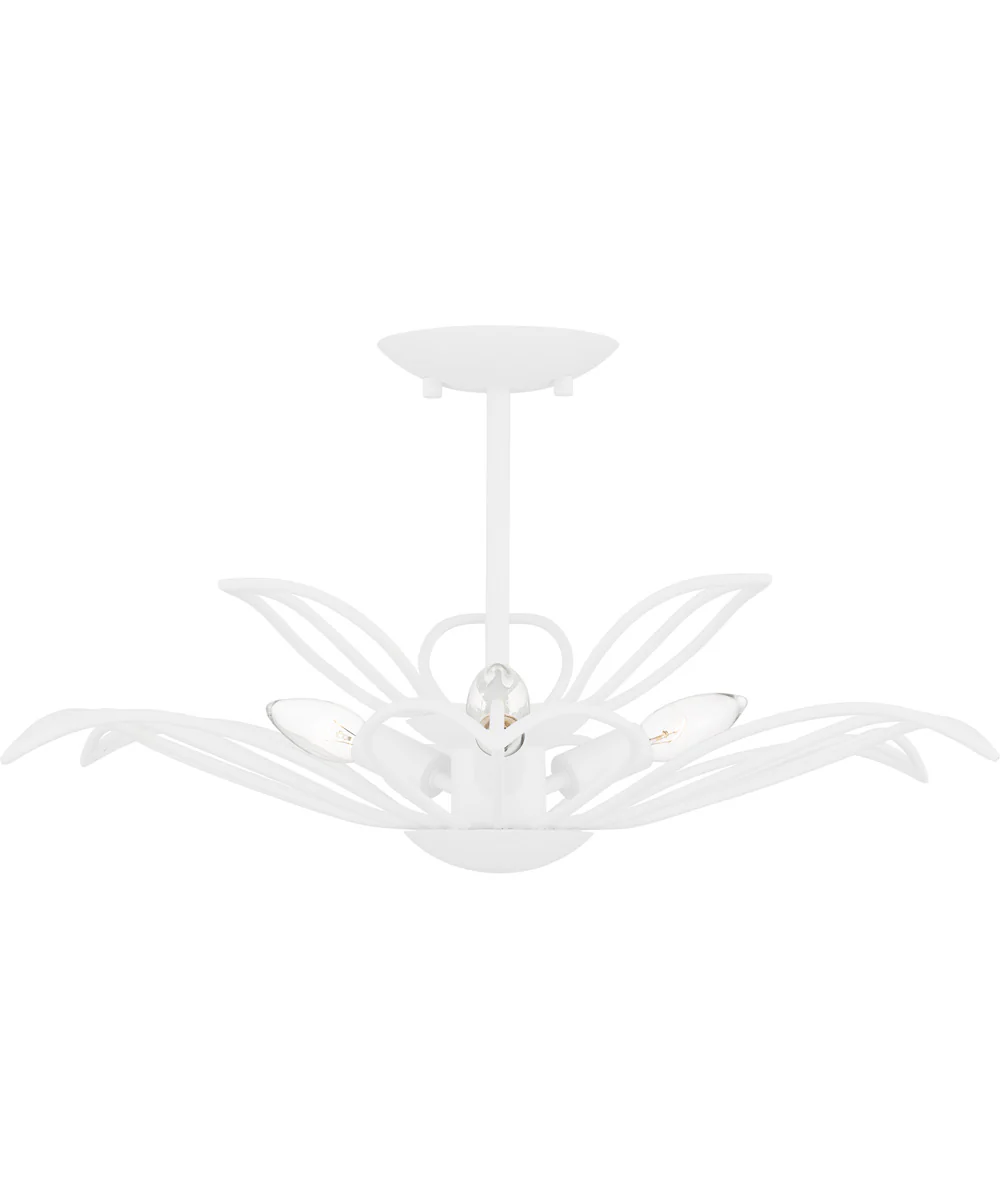 Tallulah Extra Large 3-light Semi Flush Mount Sand White - Image 3