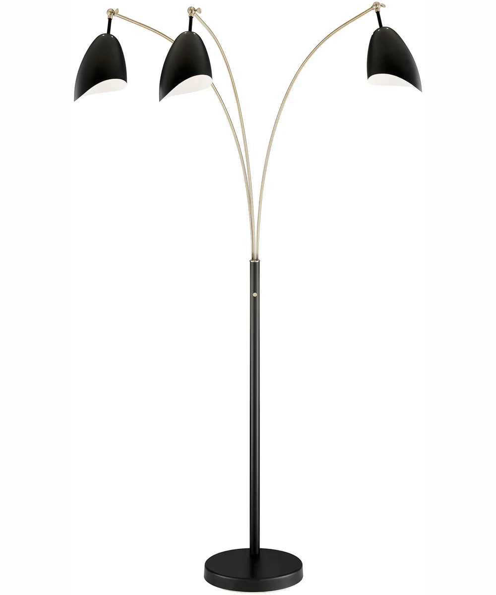 Tanko 1-Light 3-Light Arch Lamp Antique Brass/Black
