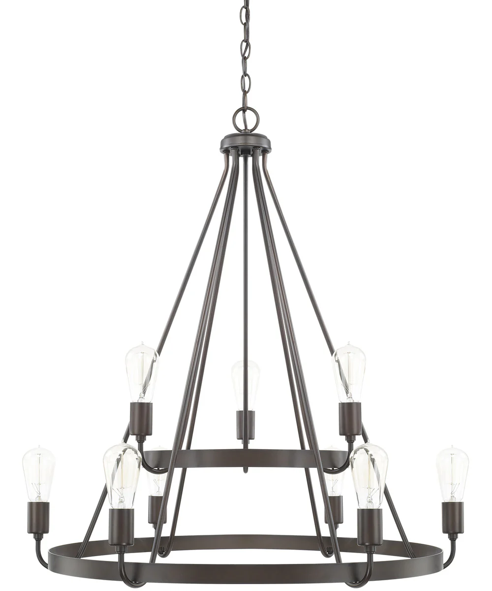 Tanner 9-Light Chandelier In Bronze
