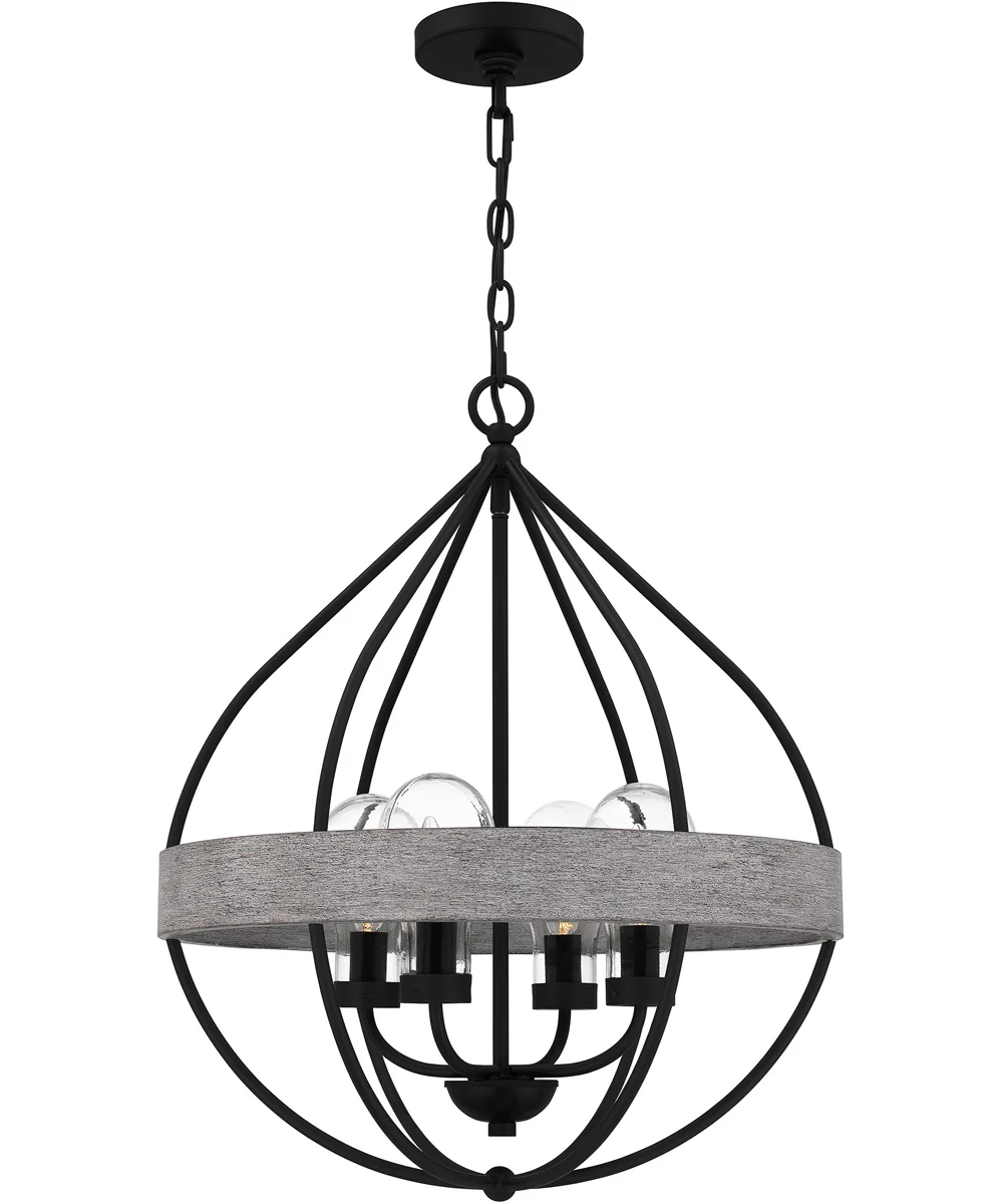Tansy 4-light Pendant Matte Black - Image 2