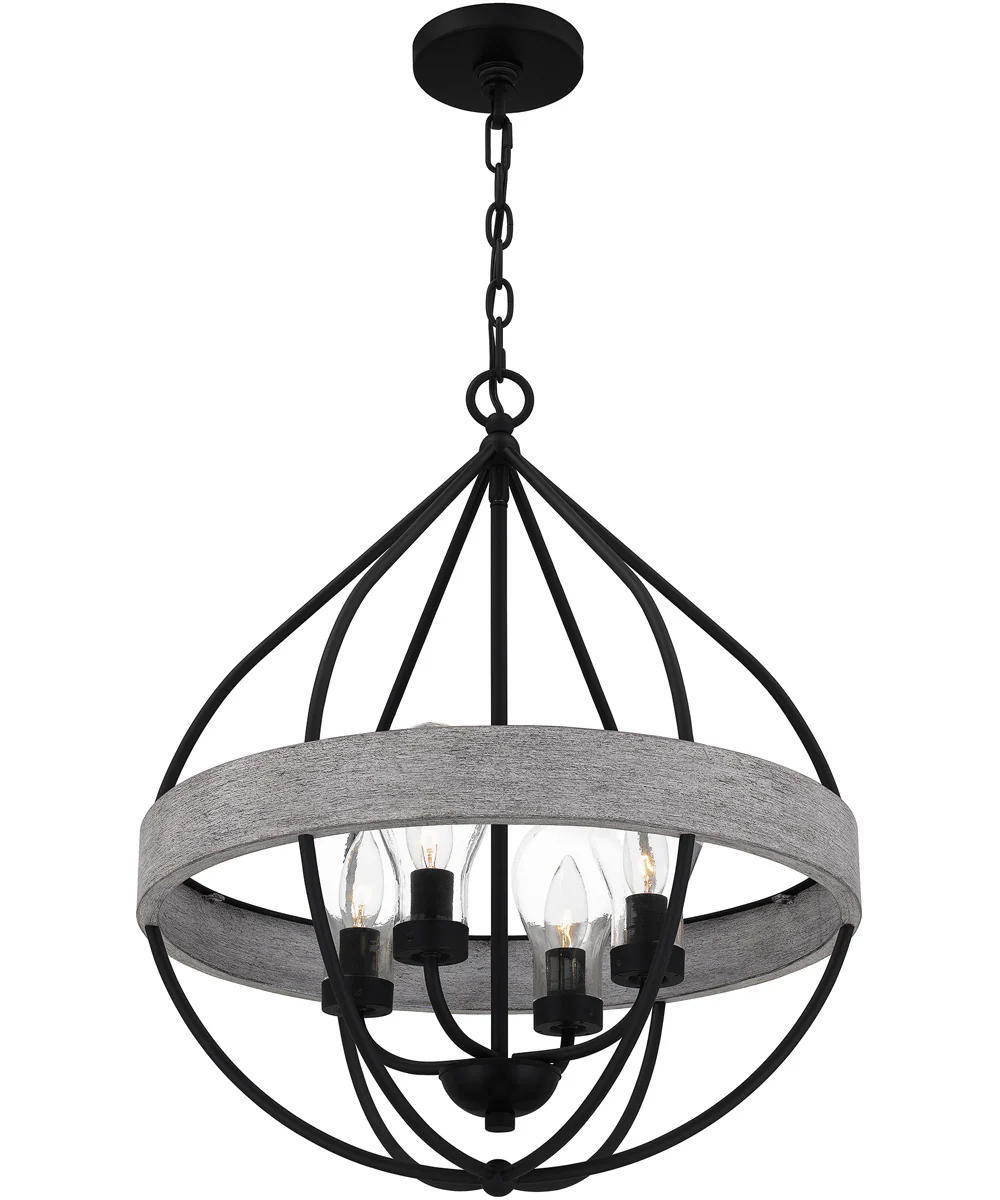 Tansy 4-light Pendant Matte Black - Image 5