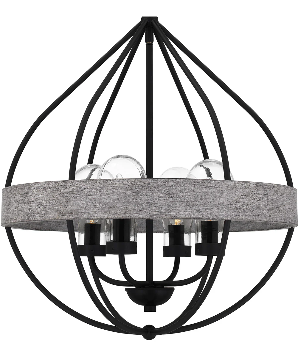 Tansy 4-light Pendant Matte Black - Image 6