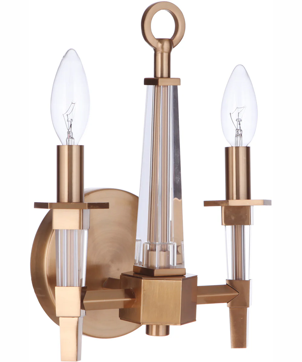Tarryn 2-Light Wall Sconce Satin Brass