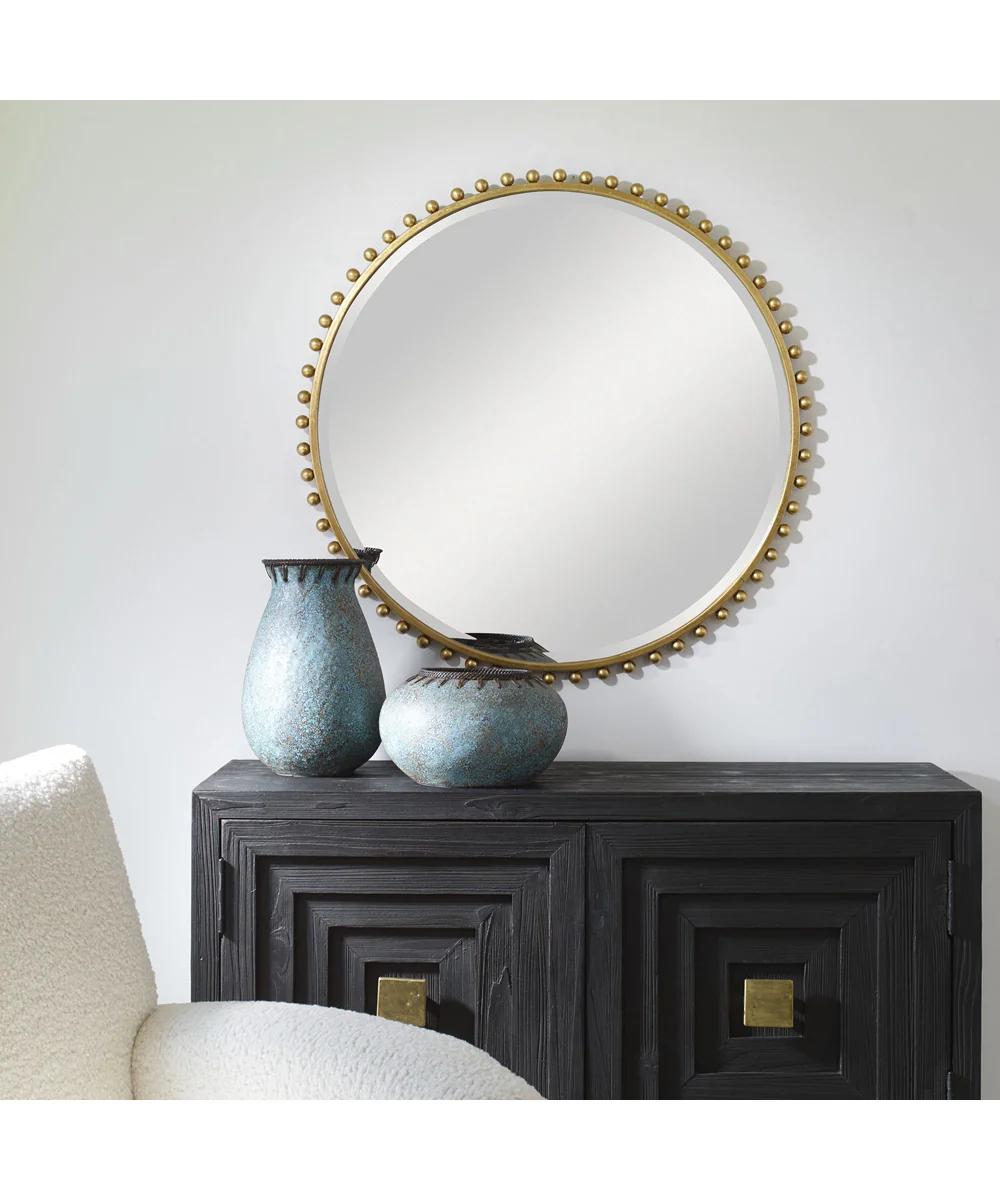 Taza Gold Round Mirror - Image 2