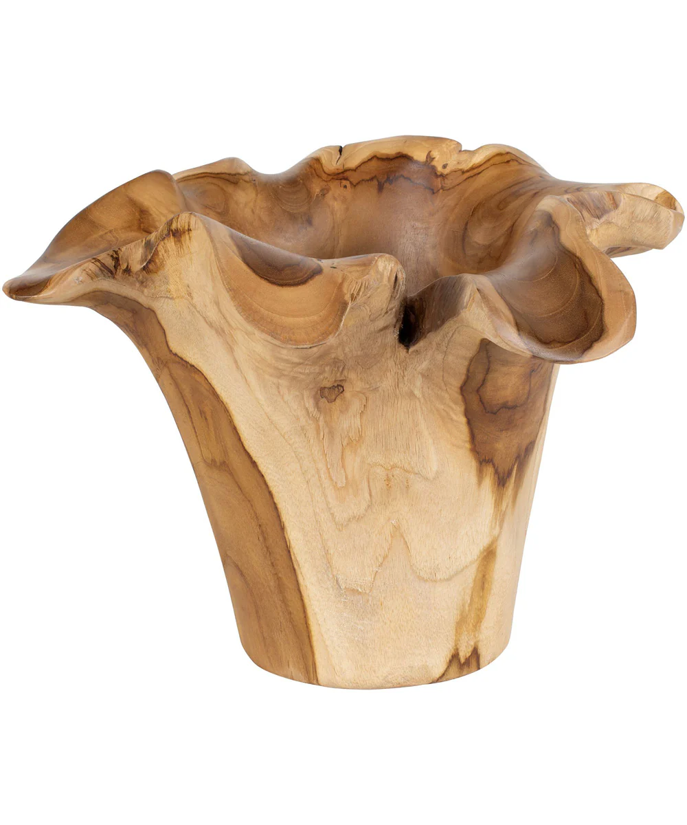 Teak Flow Natural Outdoor Bowl - Image 4