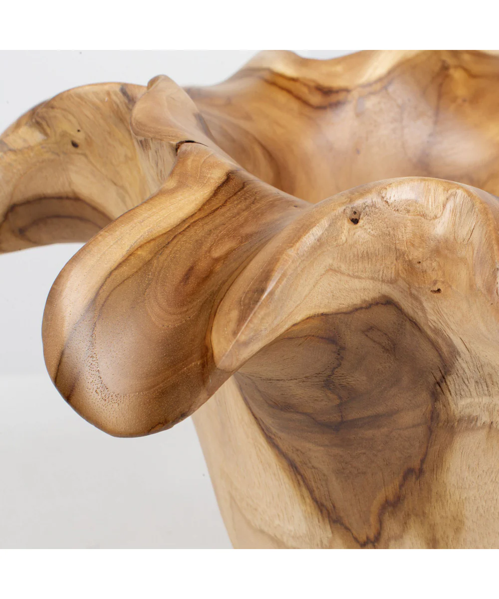 Teak Flow Natural Outdoor Bowl - Image 5