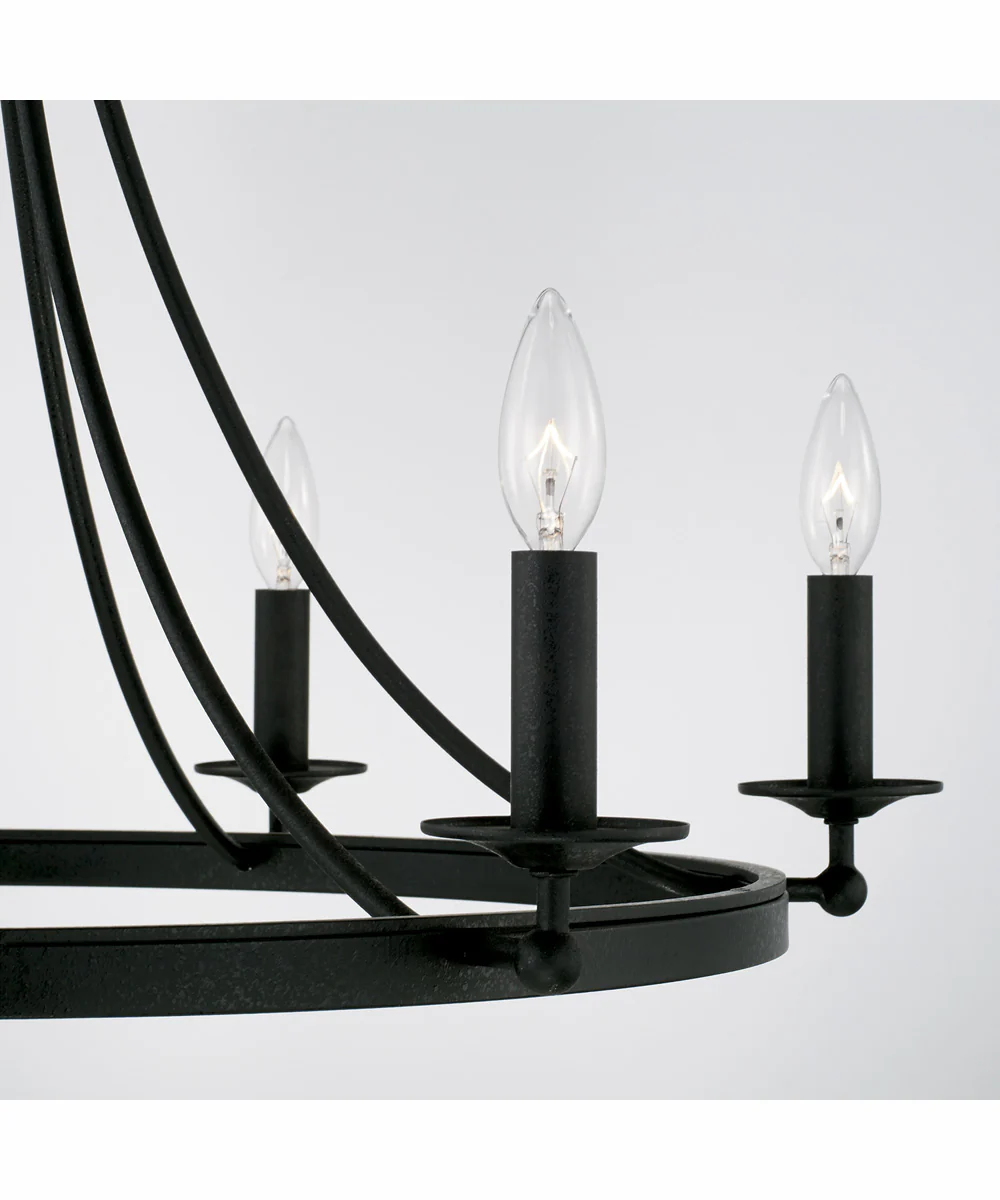 Tempe 6-Light Chandelier Black Iron - Image 4