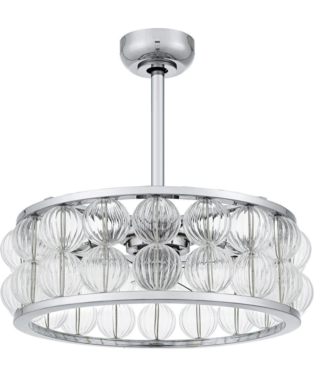 23" Terrarock 4-light Fandelier Polished Chrome - Image 2