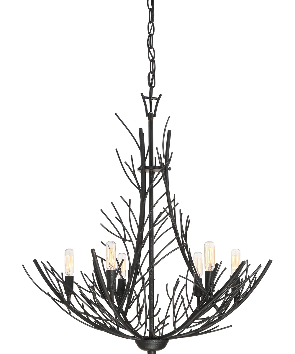 Thornhill 6-light Chandelier Marcado Black - Image 2