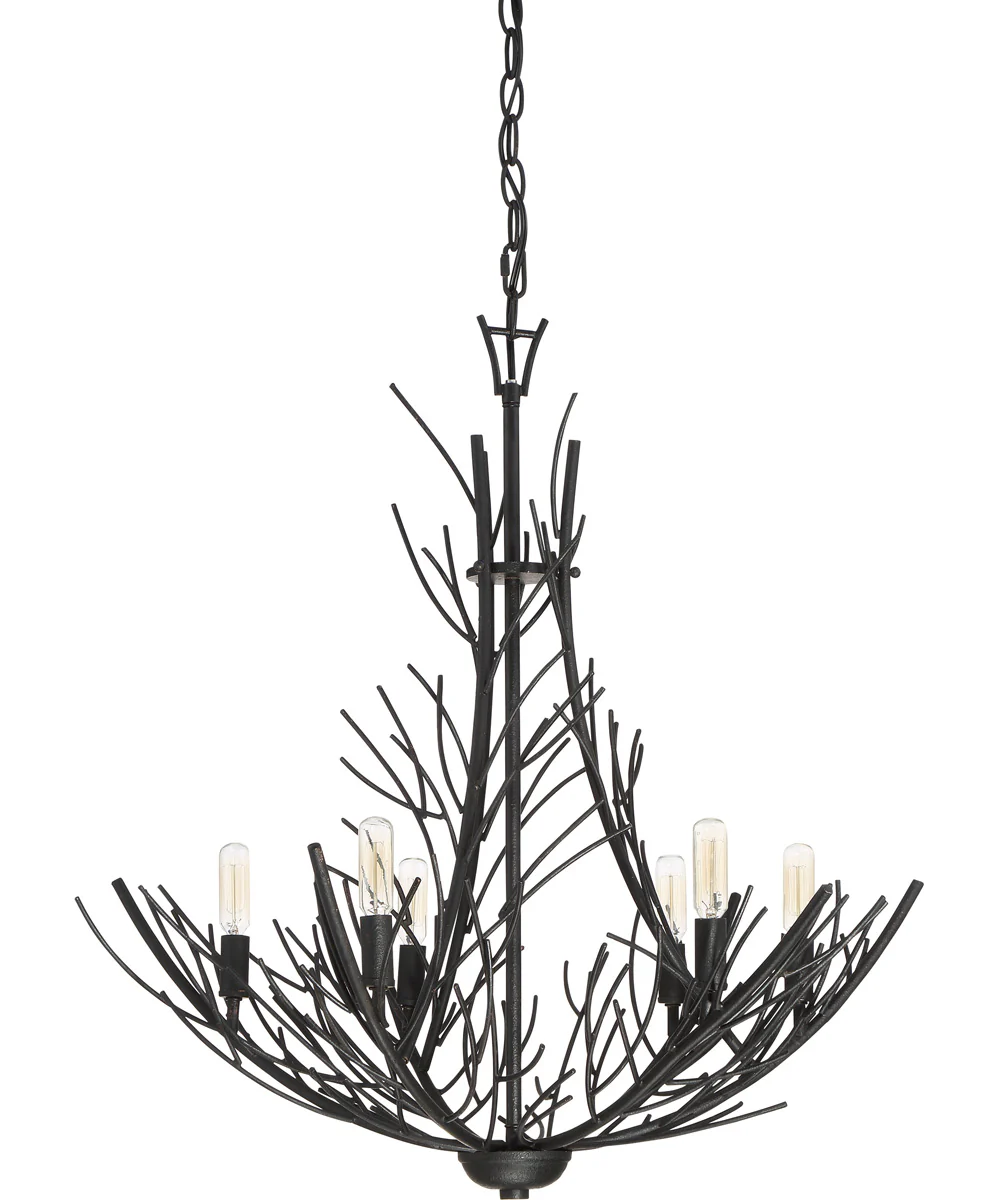 Thornhill 6-light Chandelier Marcado Black - Image 3