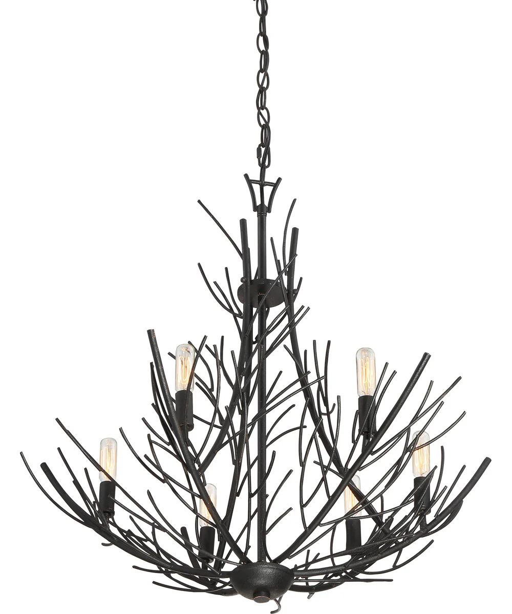 Thornhill 6-light Chandelier Marcado Black - Image 4