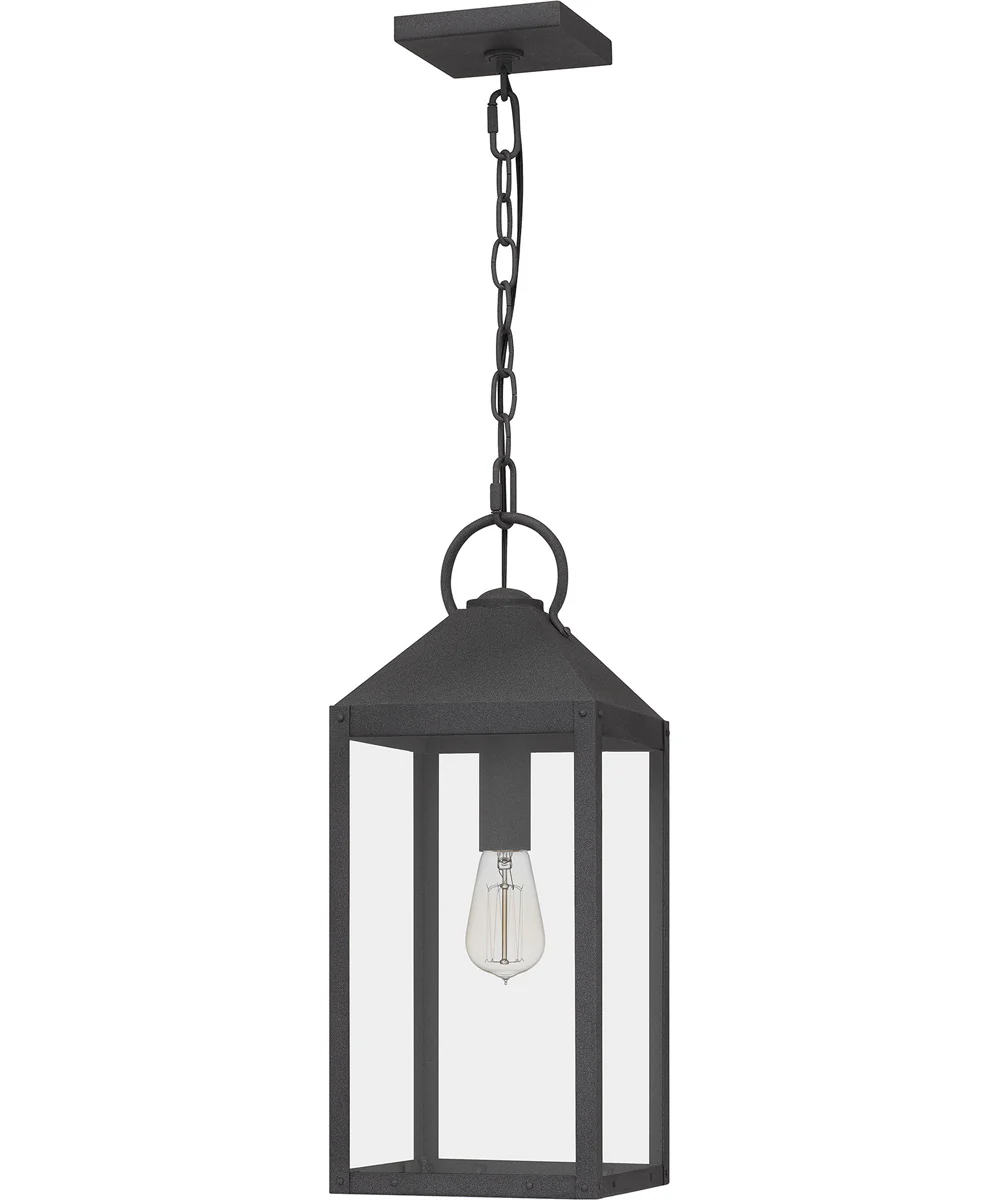 Thorpe Large 1-light Outdoor Pendant Light Coastal Armour Aluminum Mottled Black - Image 3