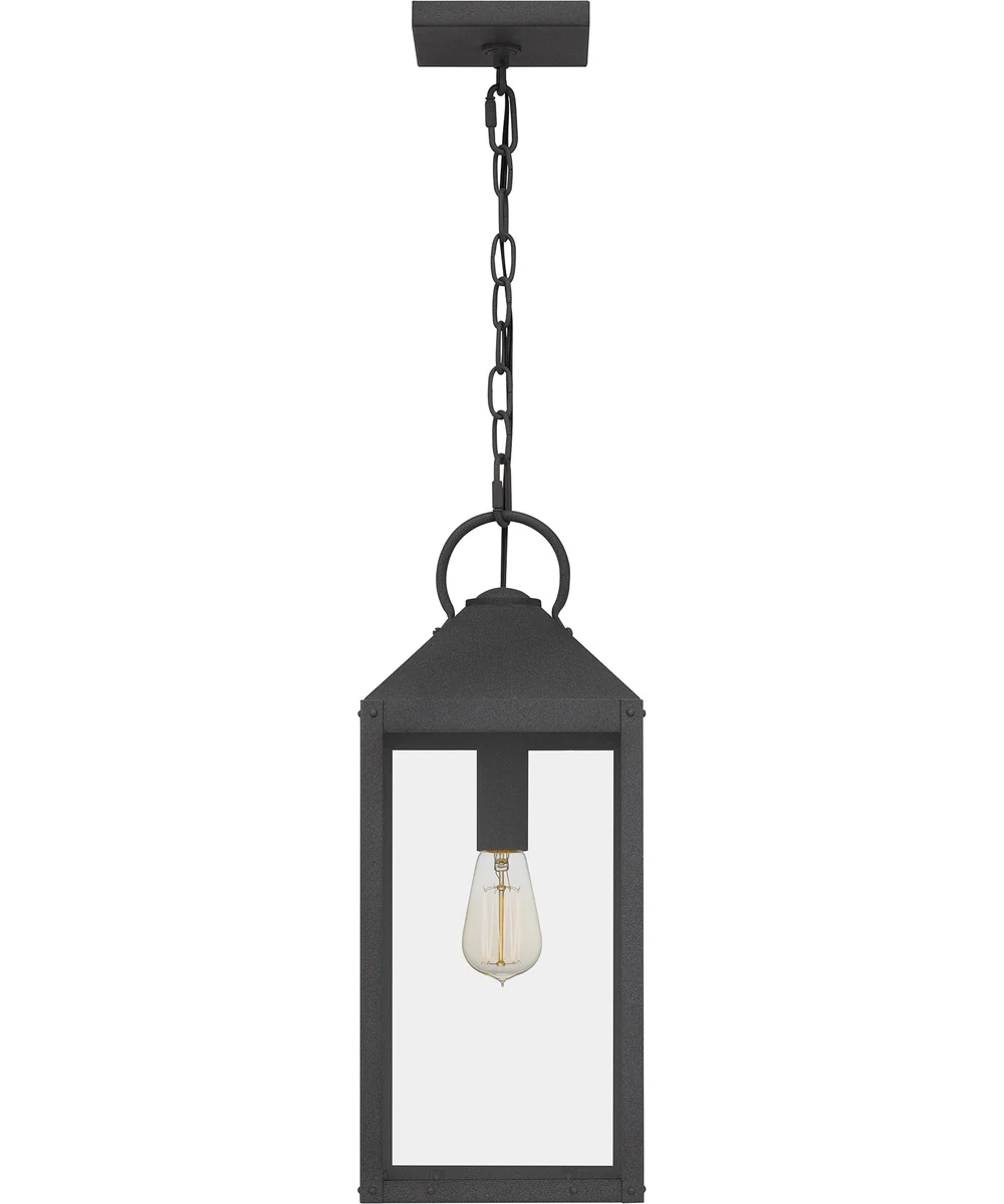 Thorpe Large 1-light Outdoor Pendant Light Coastal Armour Aluminum Mottled Black - Image 4