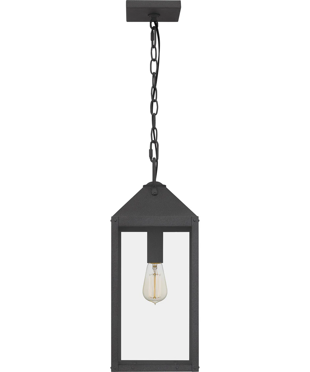 Thorpe Large 1-light Outdoor Pendant Light Coastal Armour Aluminum Mottled Black - Image 5