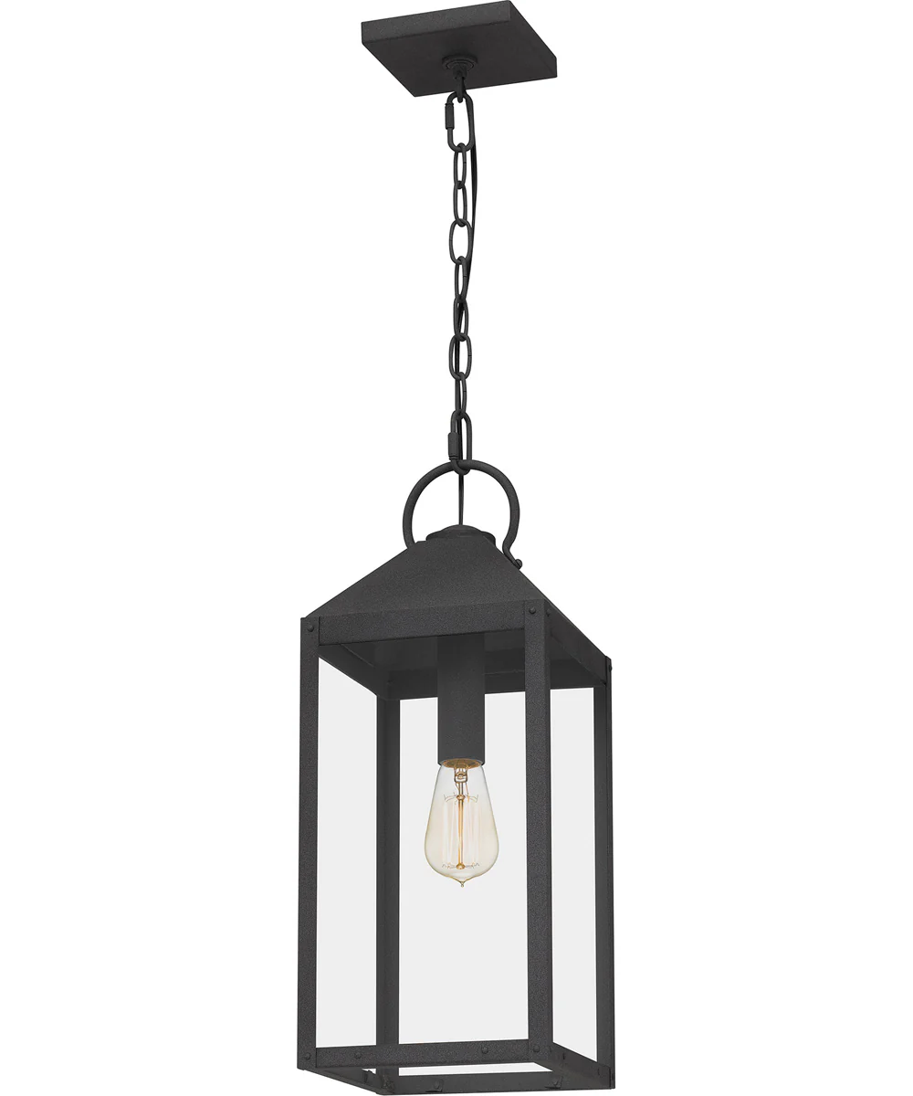 Thorpe Large 1-light Outdoor Pendant Light Coastal Armour Aluminum Mottled Black - Image 6
