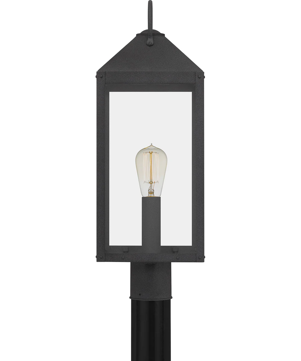 Thorpe Large 1-light Outdoor Post Light Coastal Armour Aluminum Mottled Black - Image 5