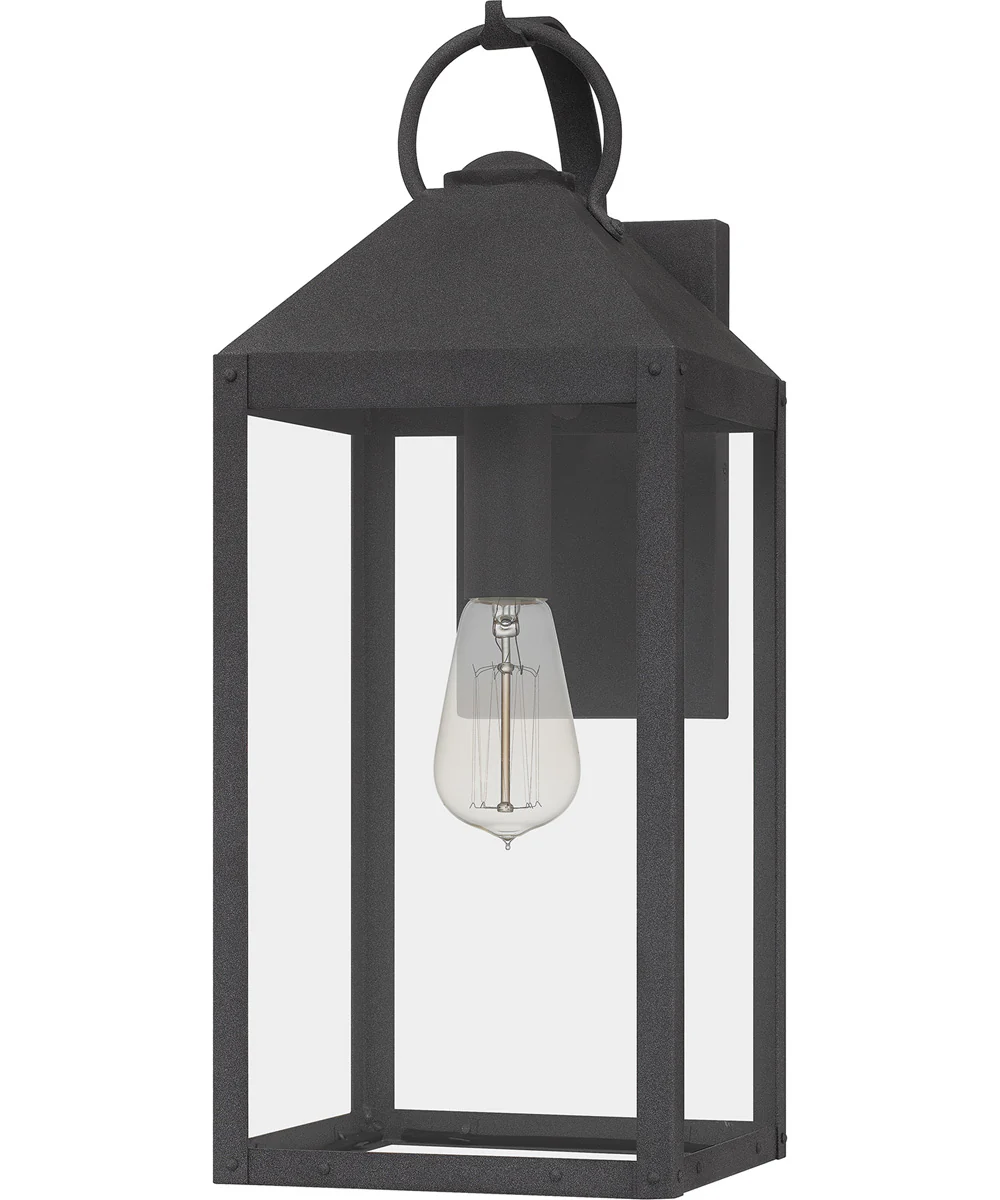 Thorpe Large 1-light Outdoor Wall Light Coastal Armour Aluminum Mottled Black - Image 3