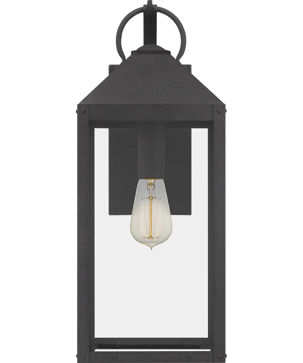 Thorpe Large 1-light Outdoor Wall Light Coastal Armour Aluminum Mottled Black - Image 4