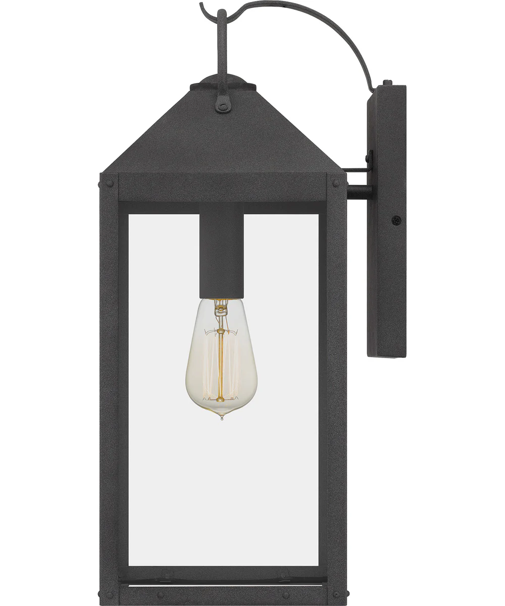 Thorpe Large 1-light Outdoor Wall Light Coastal Armour Aluminum Mottled Black - Image 5