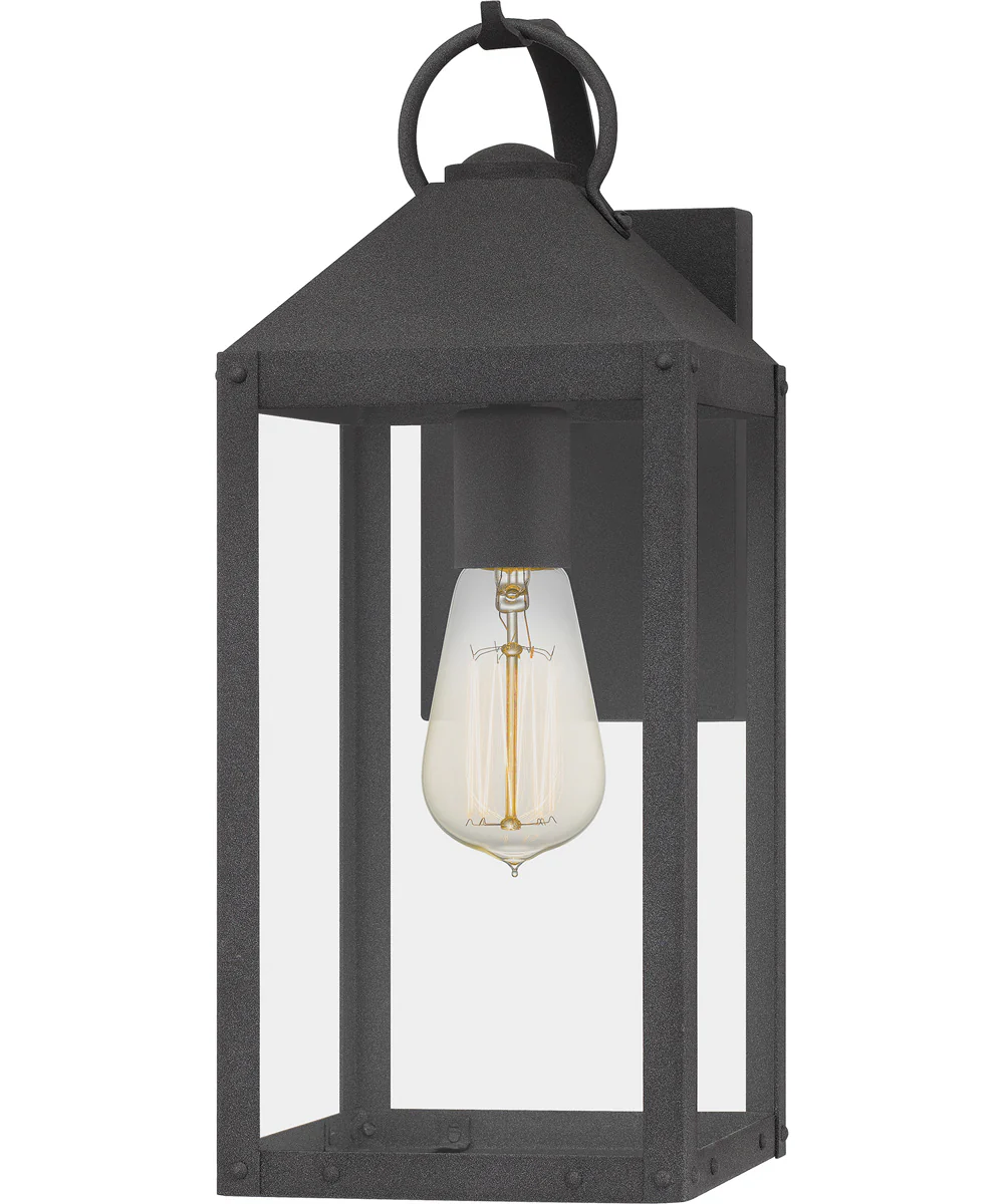 Thorpe Medium 1-light Outdoor Wall Light Coastal Armour Aluminum Mottled Black - Image 2