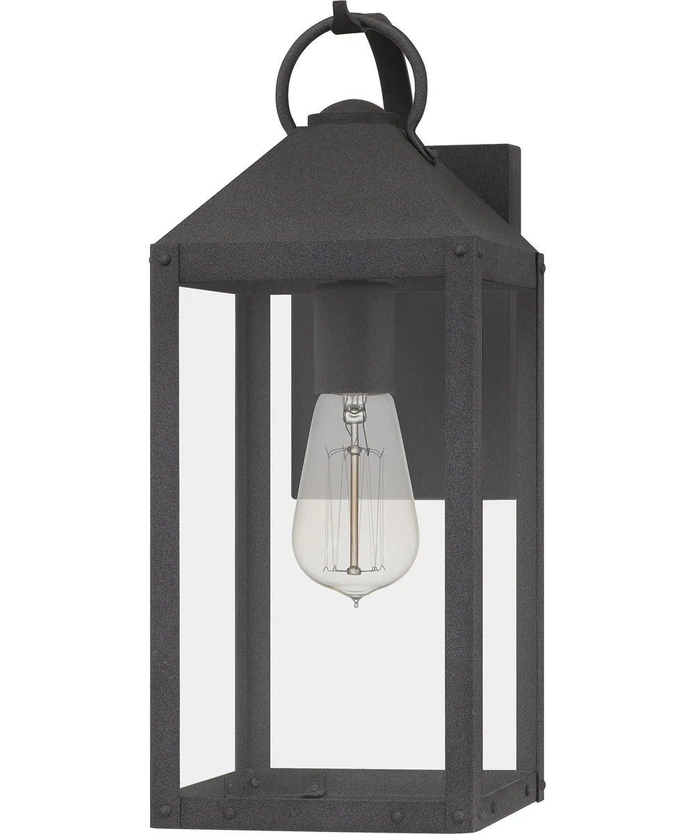 Thorpe Medium 1-light Outdoor Wall Light Coastal Armour Aluminum Mottled Black - Image 3