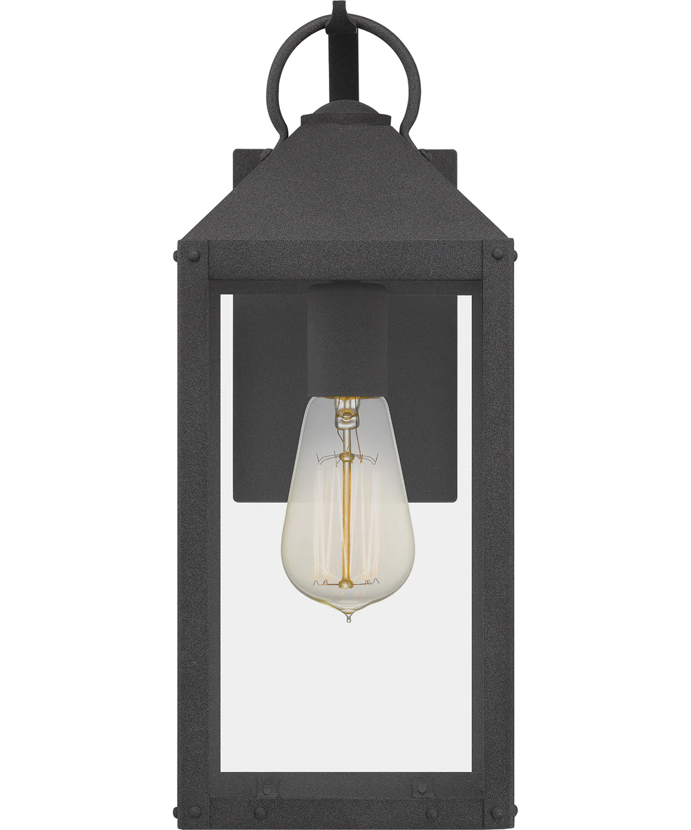Thorpe Medium 1-light Outdoor Wall Light Coastal Armour Aluminum Mottled Black - Image 4