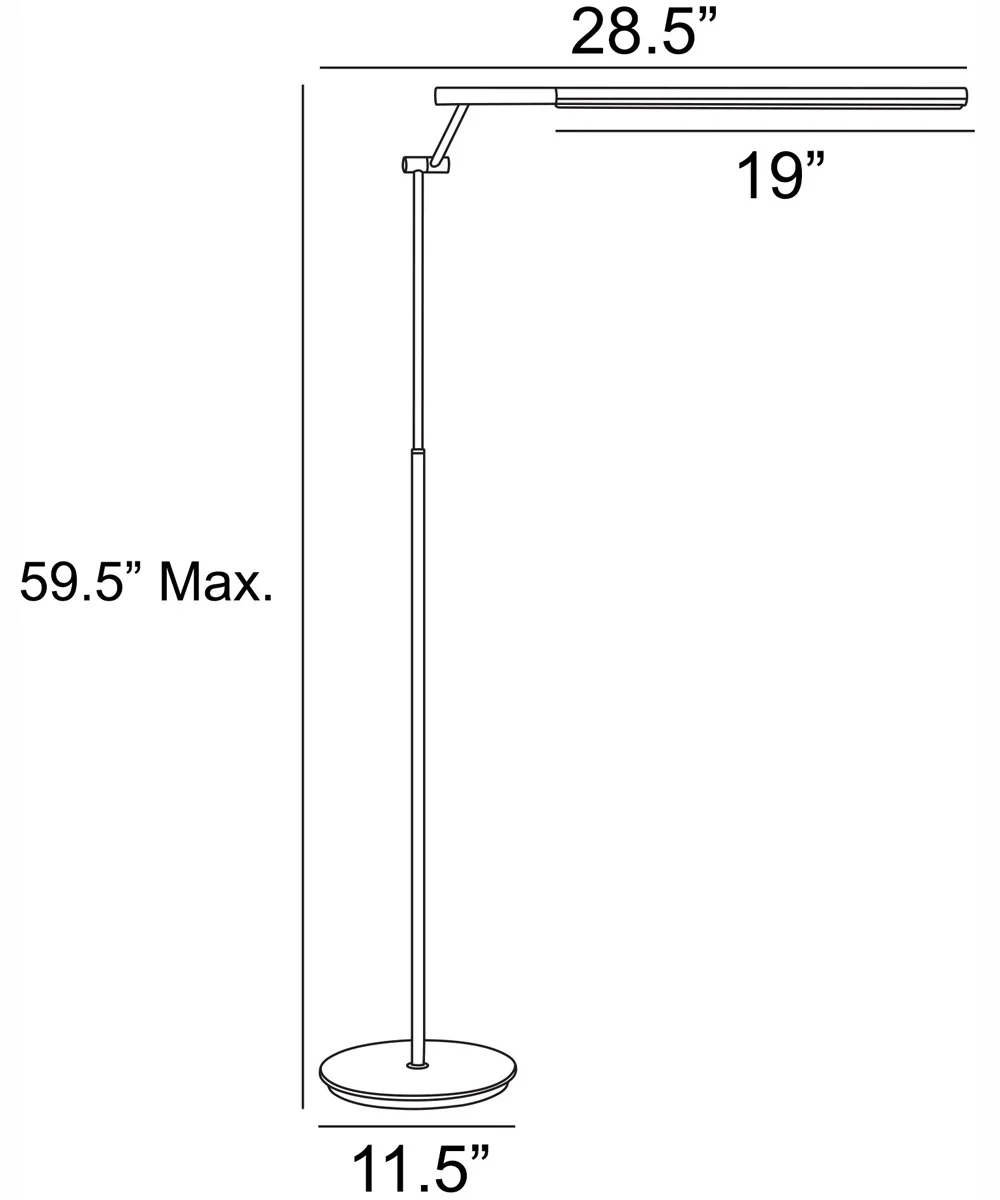 Tilla 1-Light Led Floor Lamp Black - Image 4