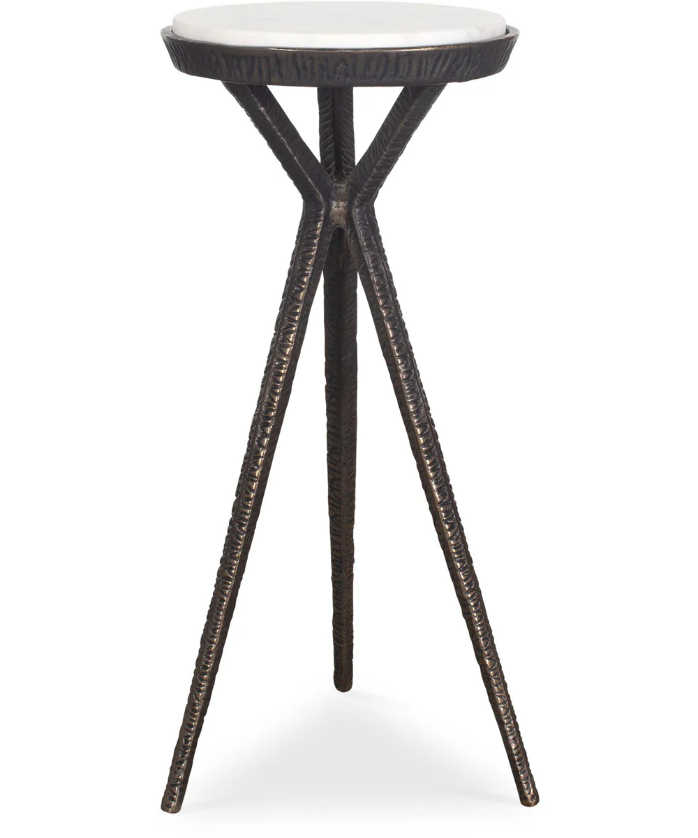 Tilton White Marble Accent Table