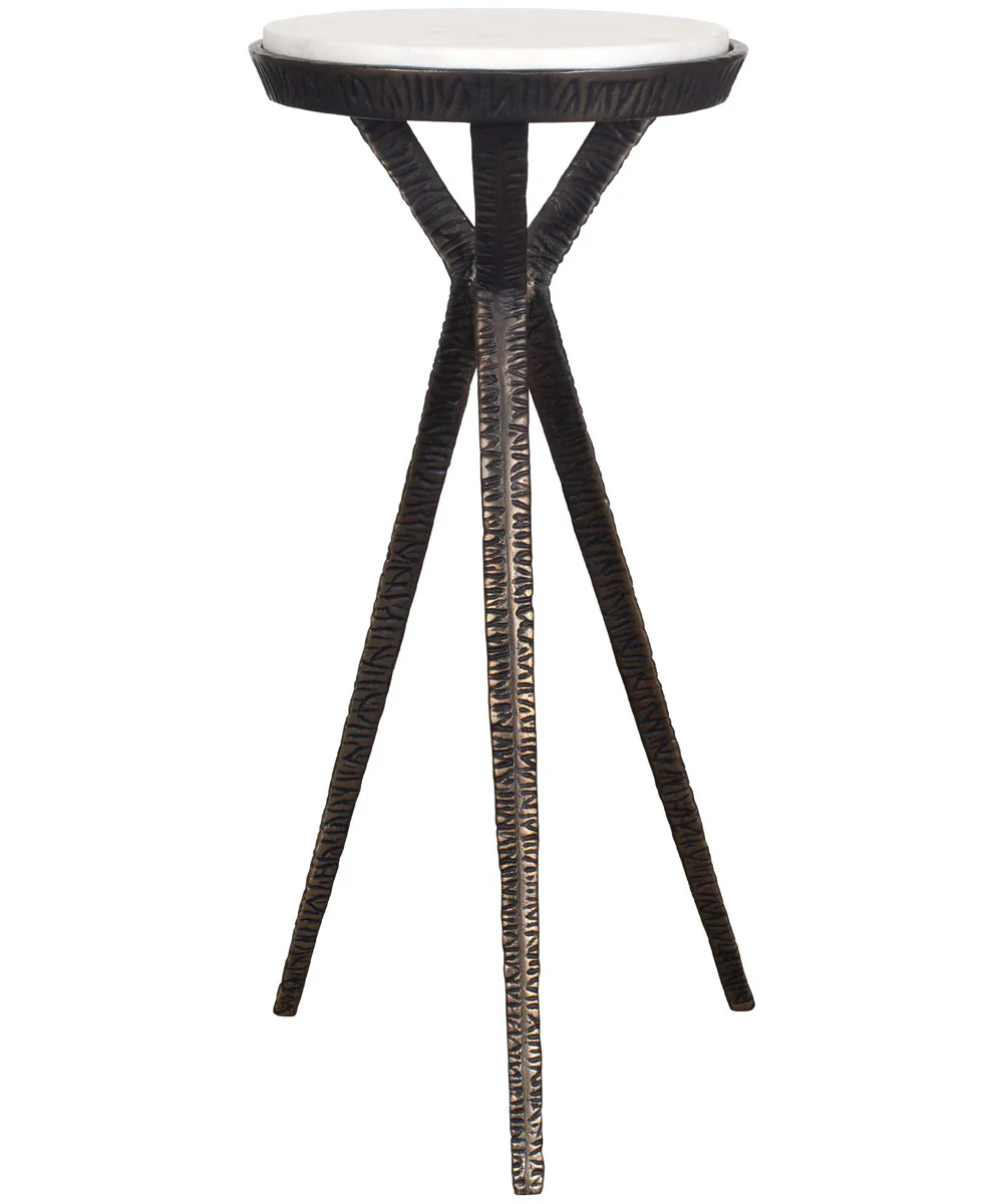 Tilton White Marble Accent Table - Image 2