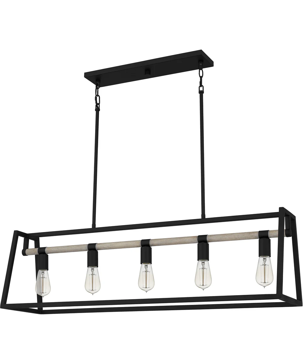 Tippet 5-light Island Light Matte Black - Image 3