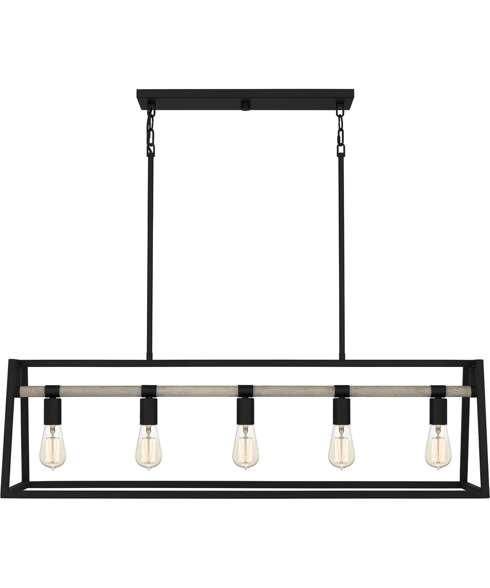 Tippet 5-light Island Light Matte Black - Image 4
