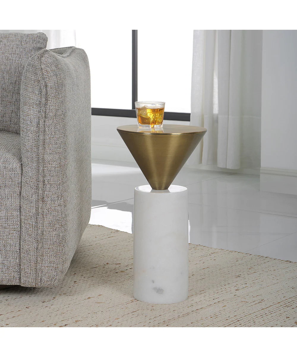Top Hat Brass Drink Table - Image 2