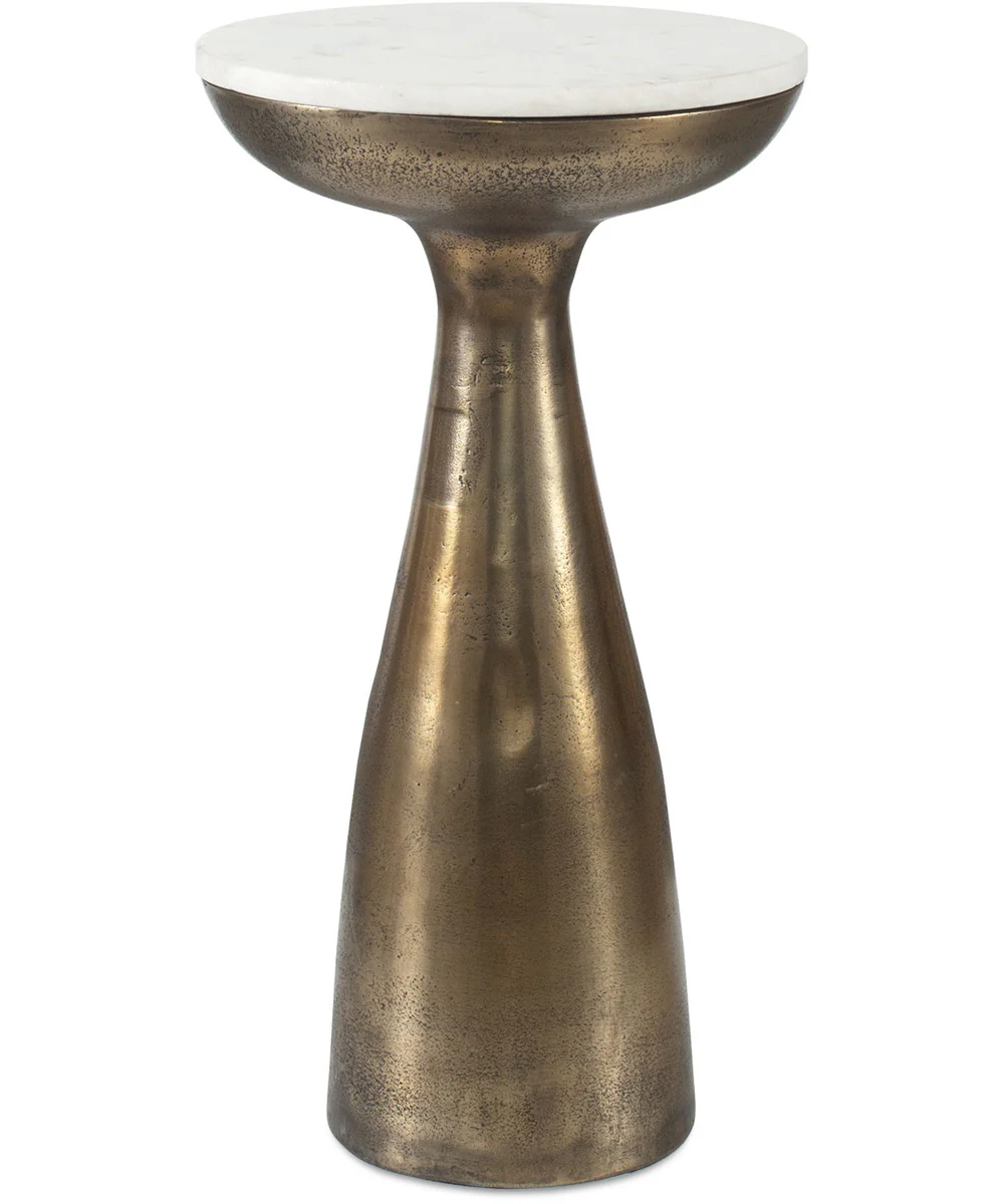 Torin Marble & Brass Drink Table