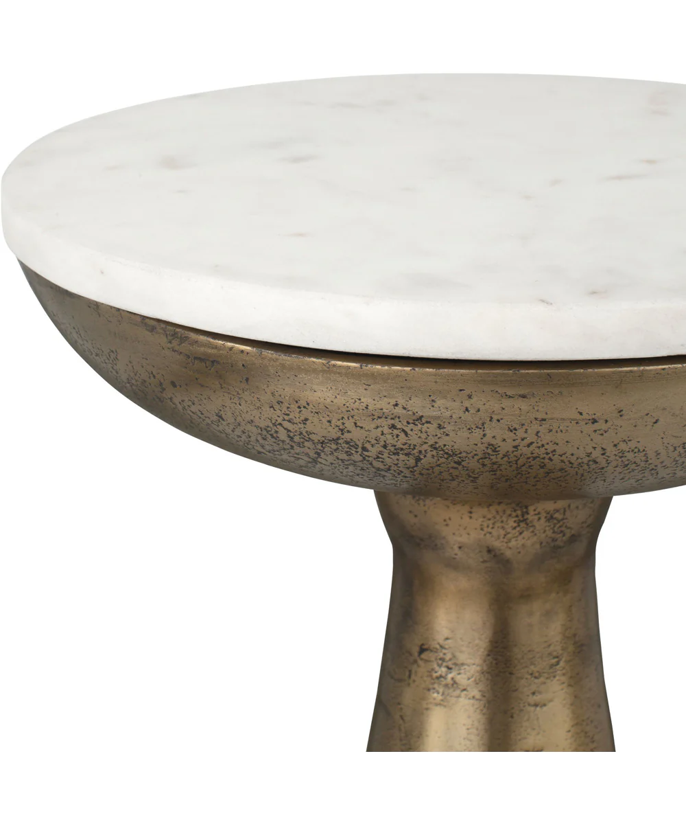 Torin Marble & Brass Drink Table - Image 2