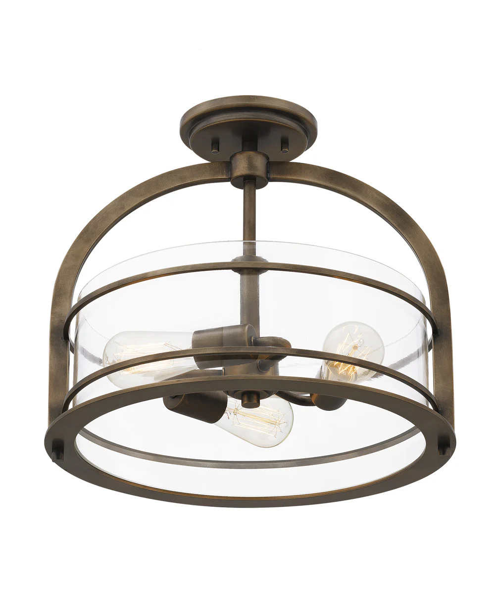 Toscana 3-light Semi Flush Mount Statuary Bronze - Image 5