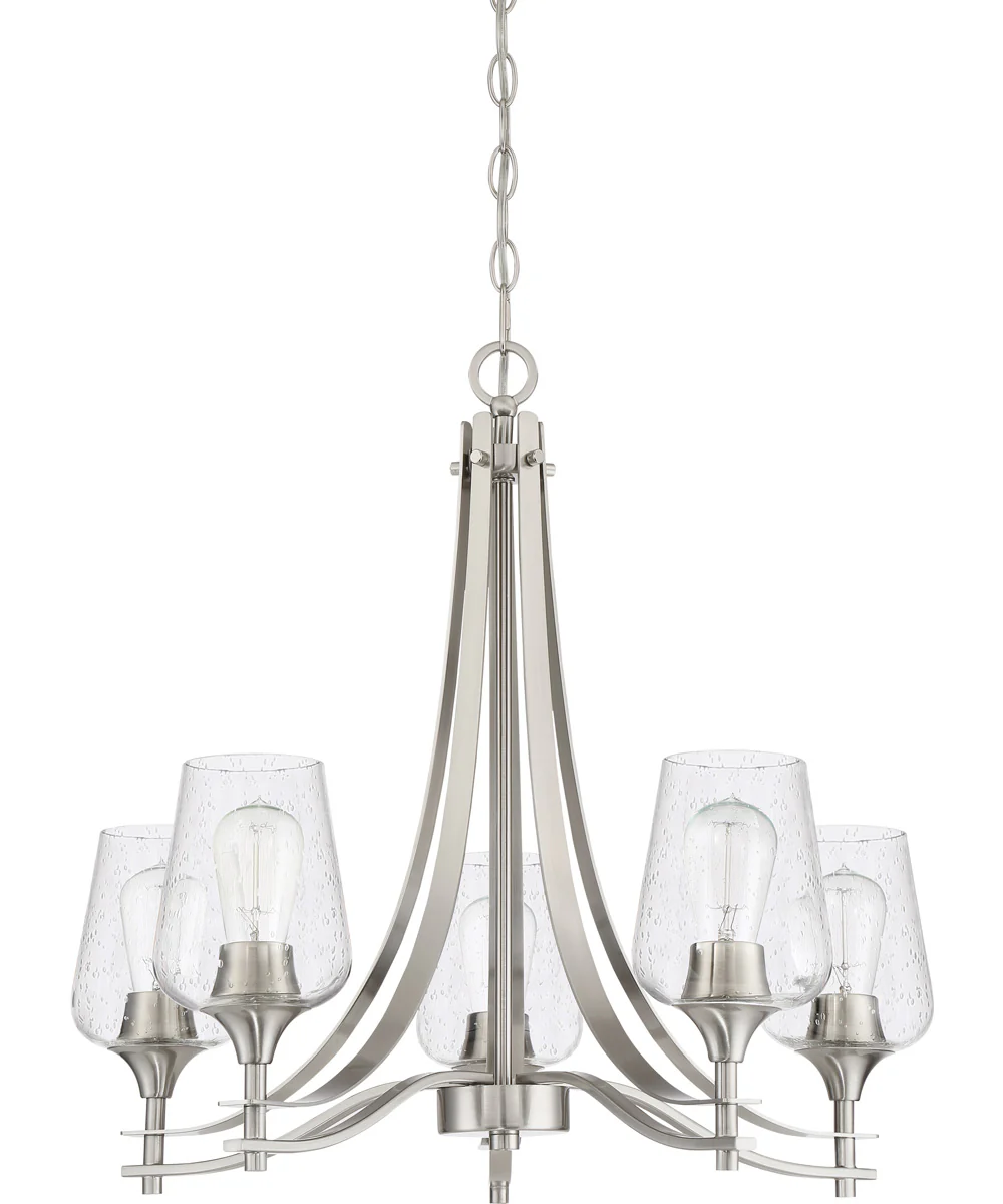 Towne 5-light Chandelier Brushed Nickel - Image 3