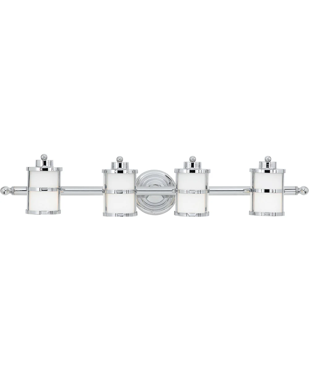 Tranquil Bay Extra Large 4-light Bath Light Polished Chrome