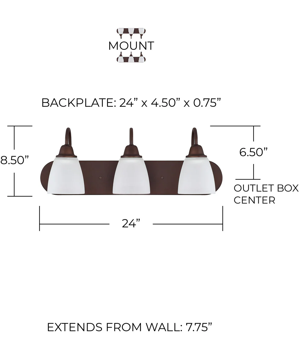 Trenton 3-Light Vanity Bronze - Image 2