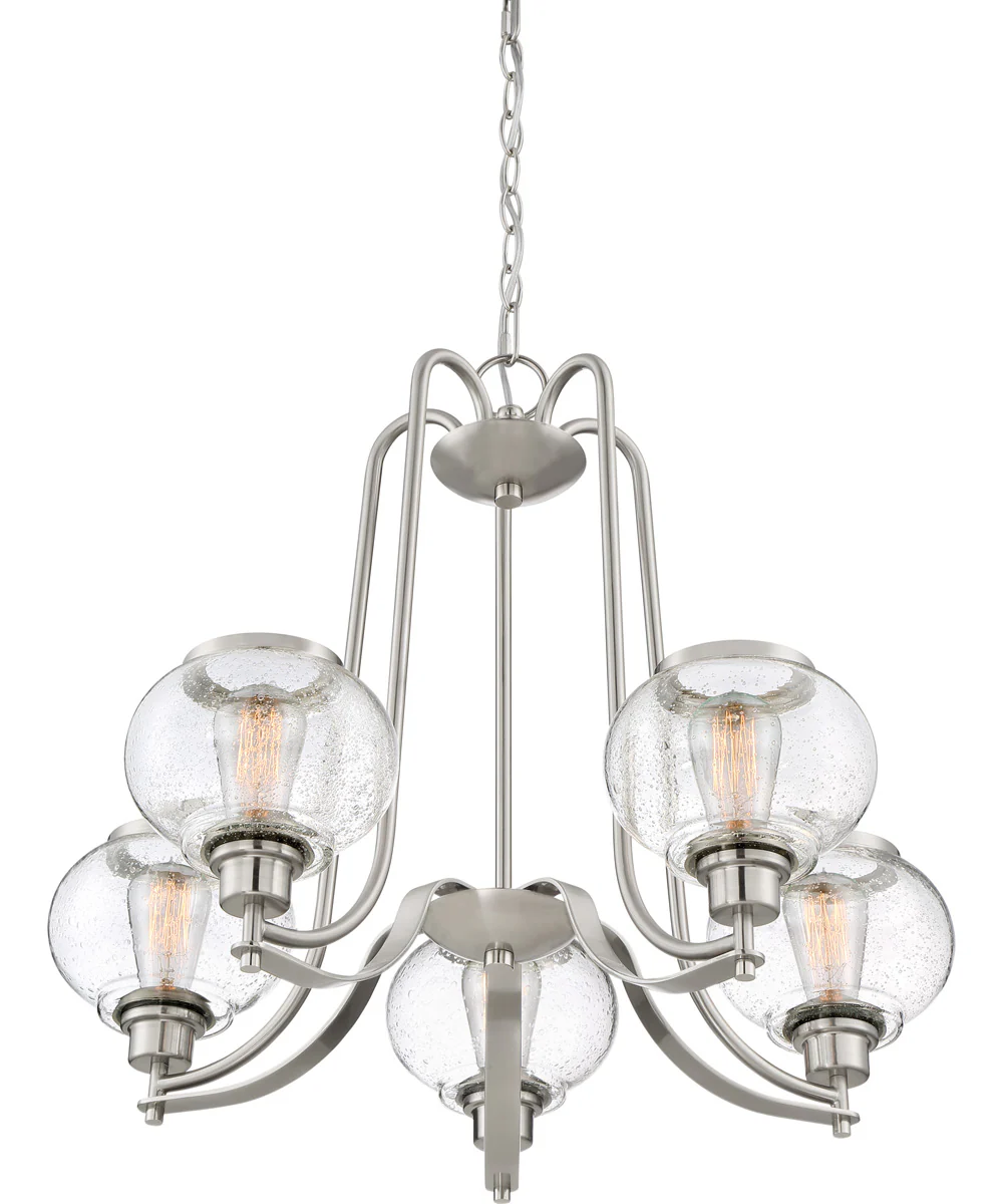 Trilogy 5-light Chandelier Brushed Nickel - Image 4