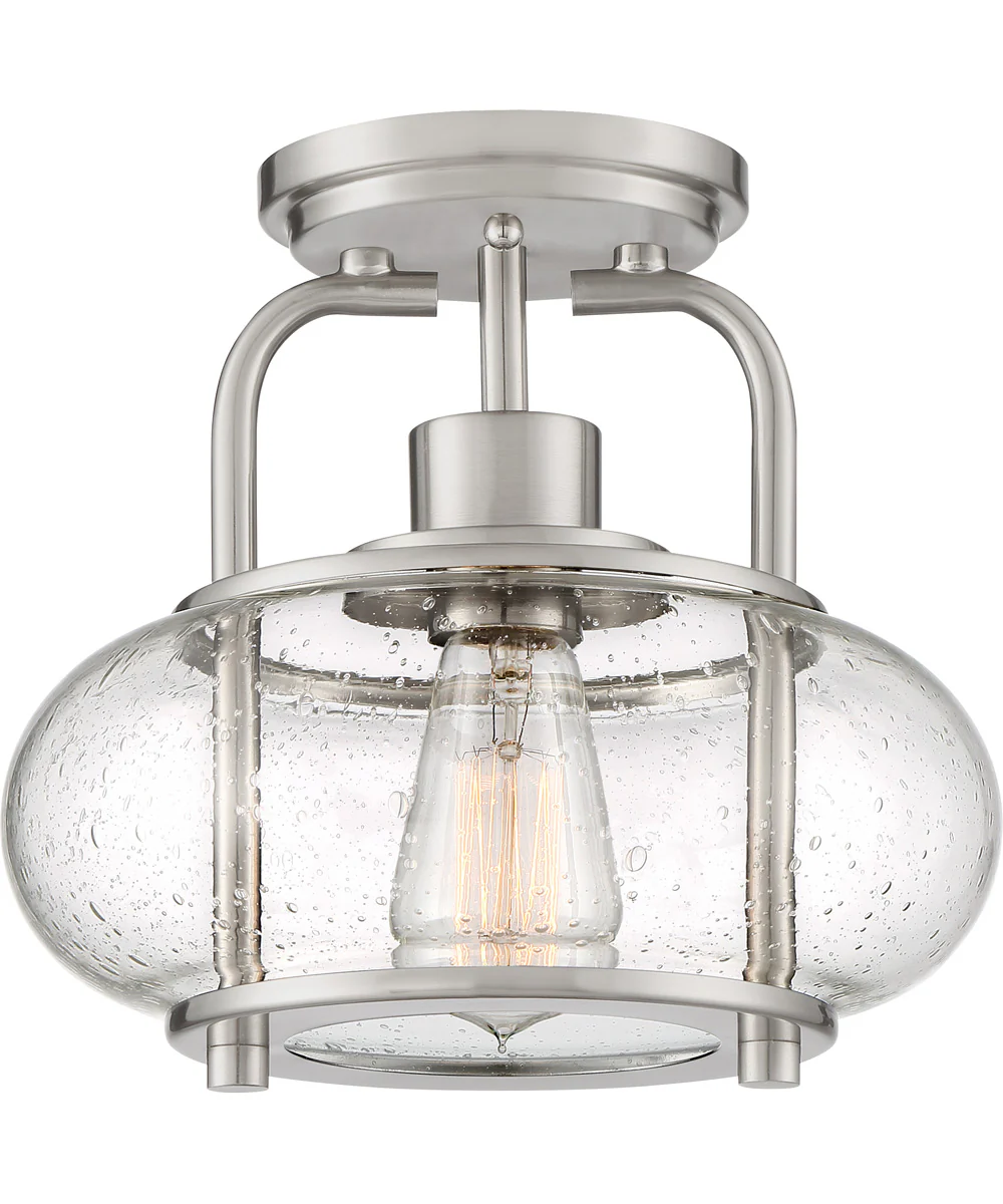 Trilogy Small 1-light Semi Flush Mount Brushed Nickel - Image 2