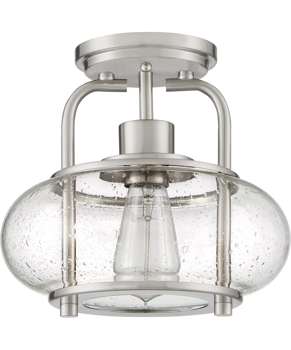 Trilogy Small 1-light Semi Flush Mount Brushed Nickel - Image 3