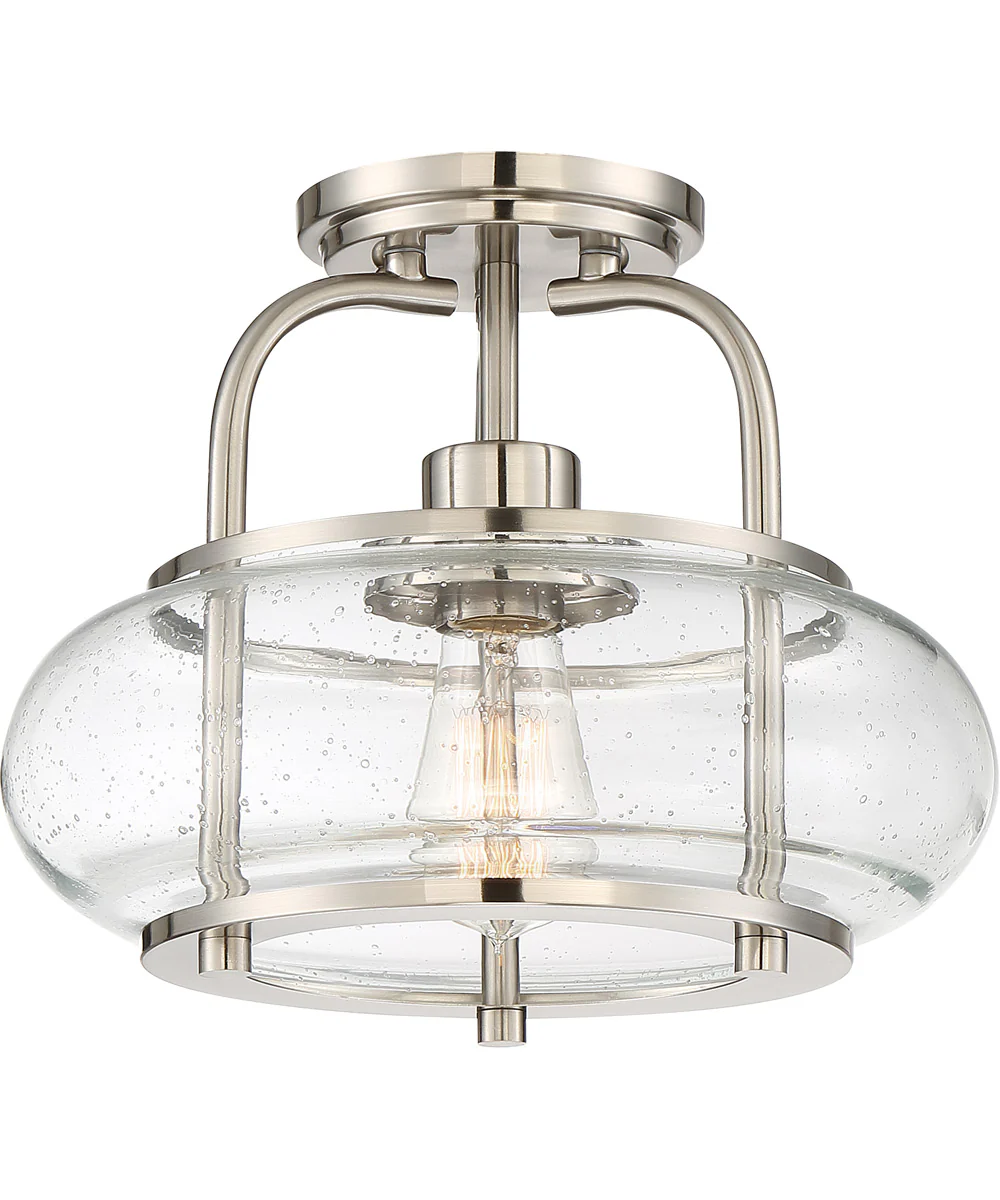 Trilogy Small 1-light Semi Flush Mount Brushed Nickel - Image 2