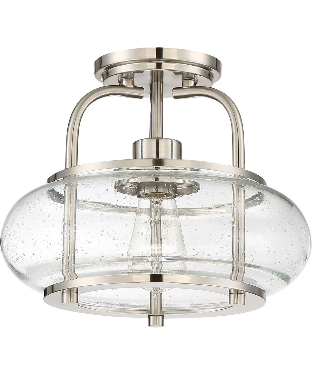 Trilogy Small 1-light Semi Flush Mount Brushed Nickel - Image 3