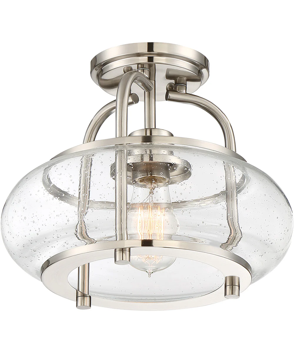 Trilogy Small 1-light Semi Flush Mount Brushed Nickel - Image 5