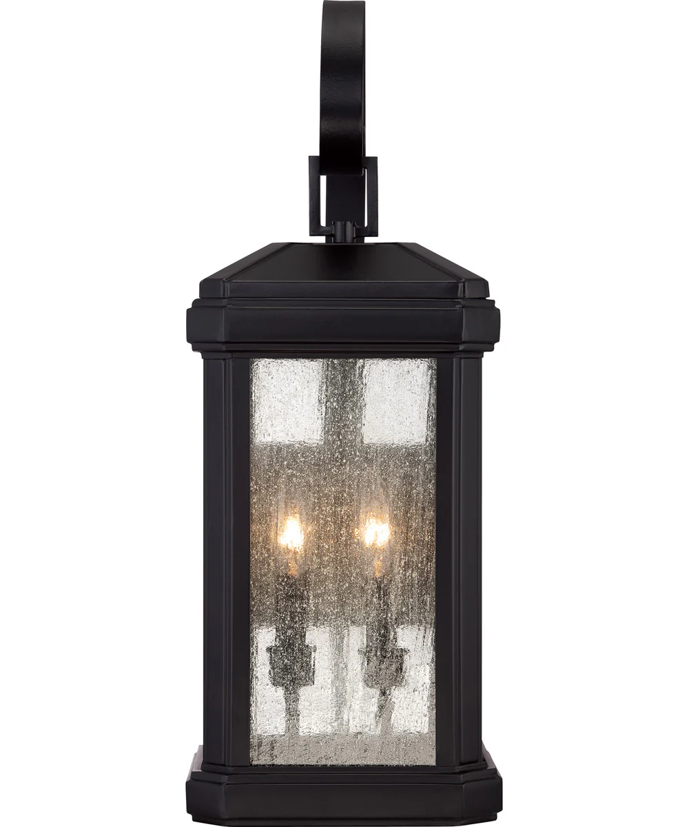 Trumbull Large 2-light Outdoor Wall Light Mystic Black - Image 4