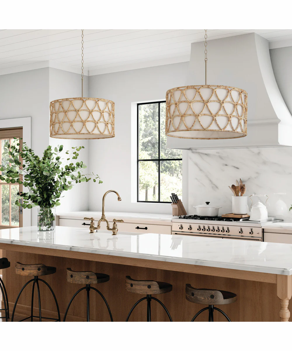 Tulum 4-Light Pendant Matte Brass - Image 3