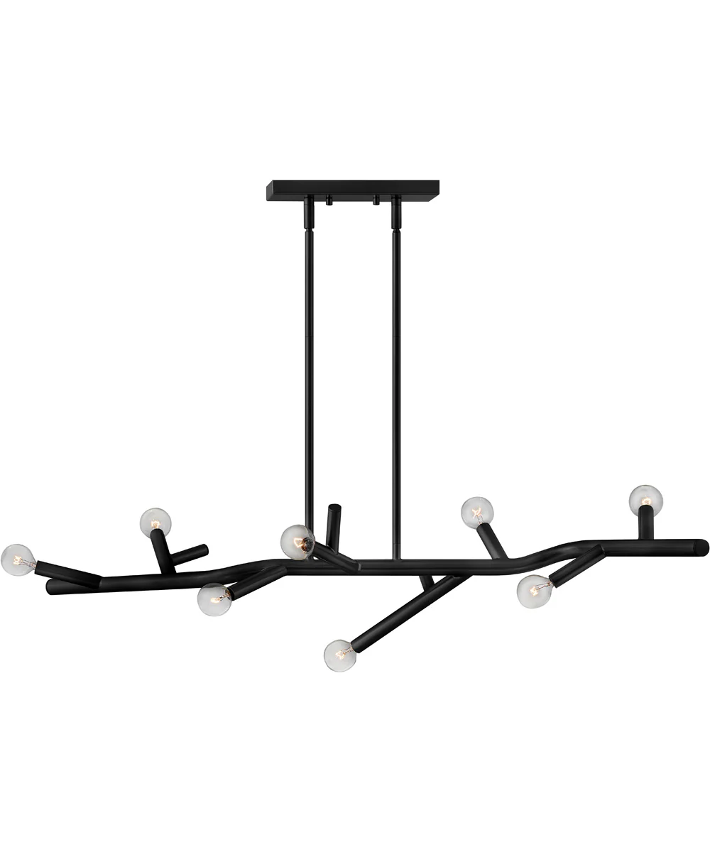 38" Twiggy 8-Light Linear in Black